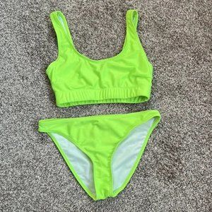 Mix and Match neon green bikini set
